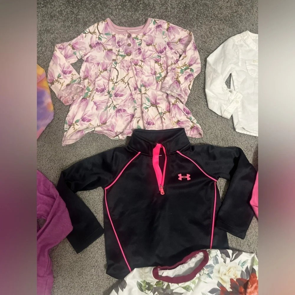 Set of 10 girls/ toddler/ 2T Winter long sleeve, Sweatshirt/ Zip-up shirt lot​ - Picture 3 of 8